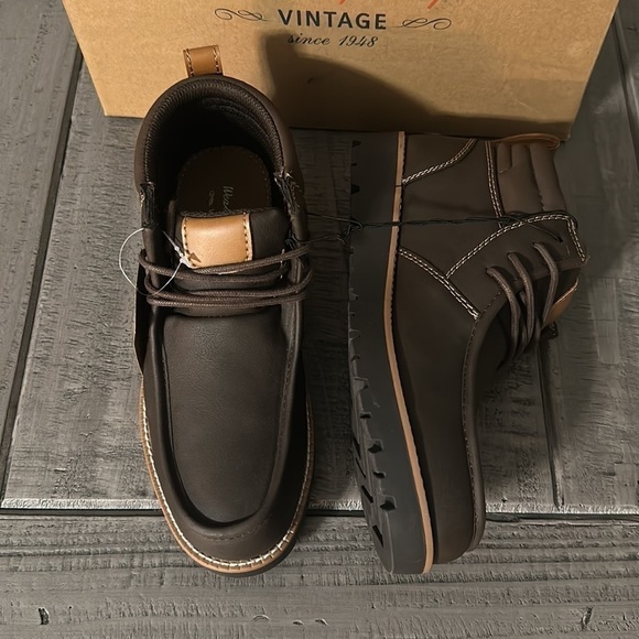 WEATHERPROOF VINTAGE Mens Brown Pull Tab Padded Chester Platform Chukka Boots 8M - Picture 3 of 8